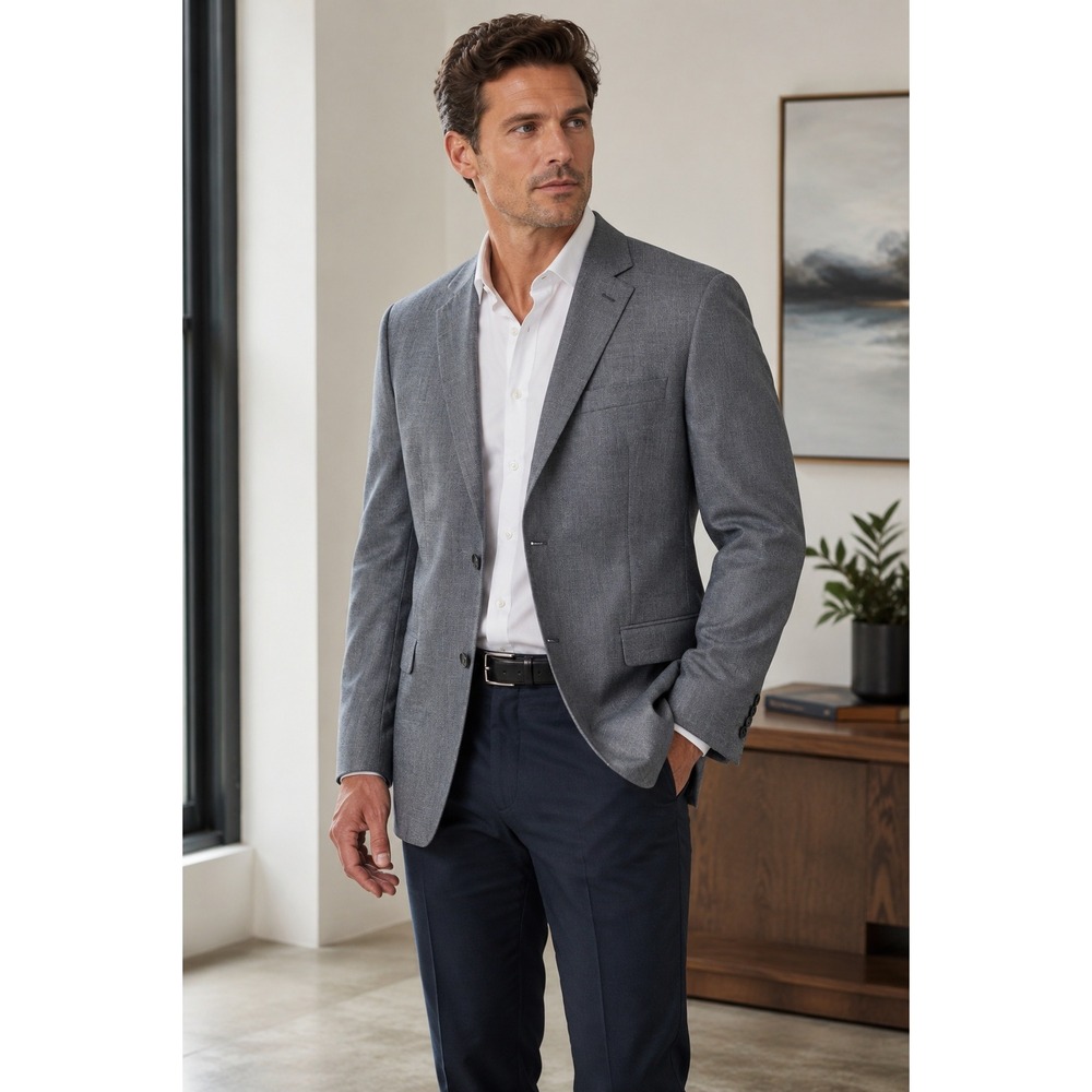 Lauren Ralph Lauren Gray Textured Sport Coat Blazer Old Money 48R